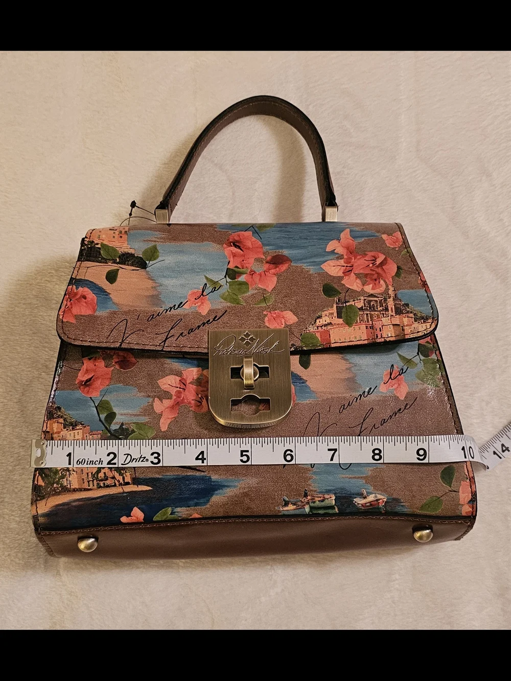 Patricia Nash French Riveria Collection Chauncy Leather Satchel NWT